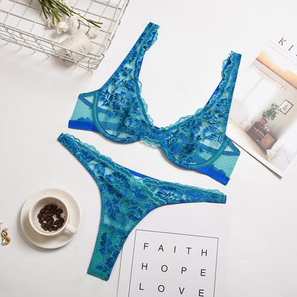 Andrea – Two-Tone Lace Lingerie with Steel Ring