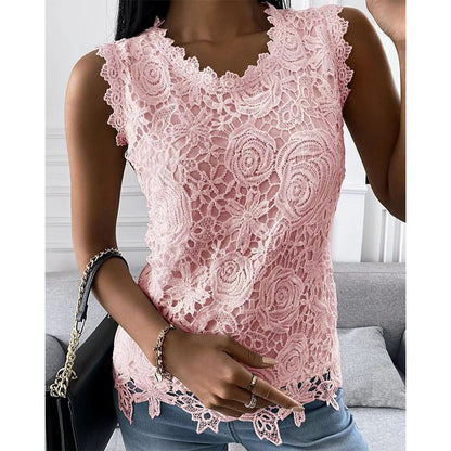 Ruby – Floral Lace Vest