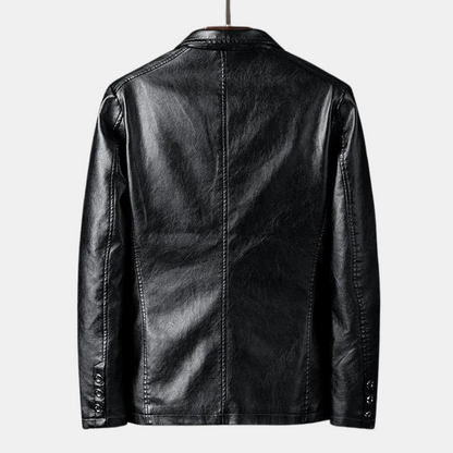 Stanley – Vegan Leather Jacket with Two Buttons