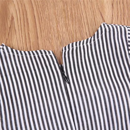 Sharon – Flared Sleeve Classic Striped Tunic