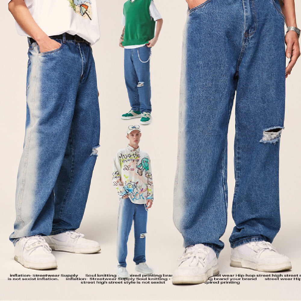 Stephen – Relaxed Fit Jeans with Distressed Details