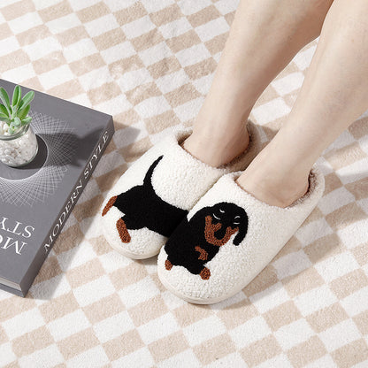 Denise – Cozy Dachshund Winter Cotton Slippers