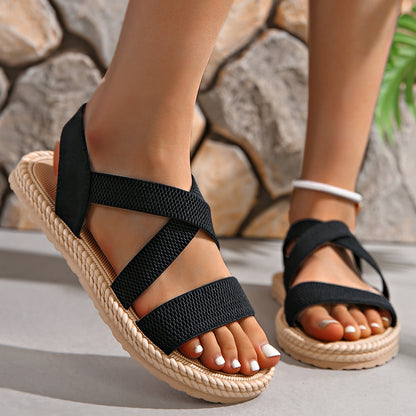 Margaret – Women's Elastic Band Roman Sandals