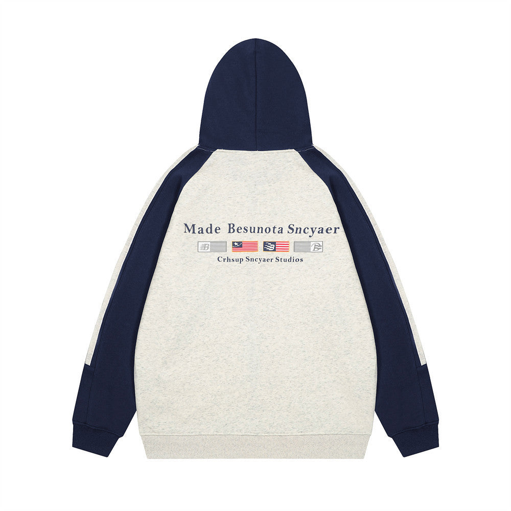 Alexander – Patchwork Raglan Hooded Sweater