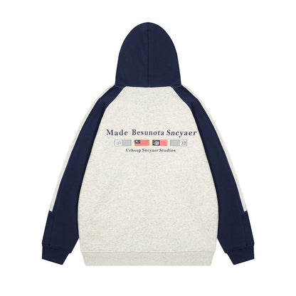 Alexander – Patchwork Raglan Hooded Sweater