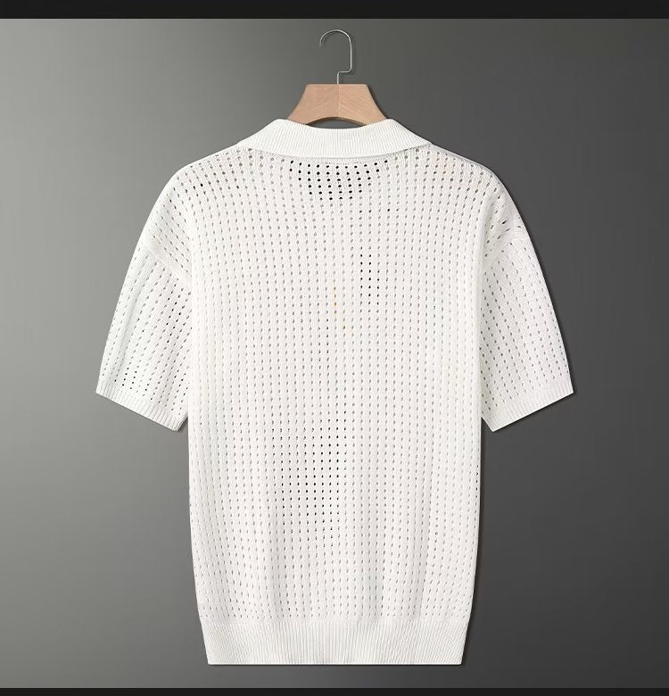 Gary – Short-Sleeved Plaid Polo Shirt