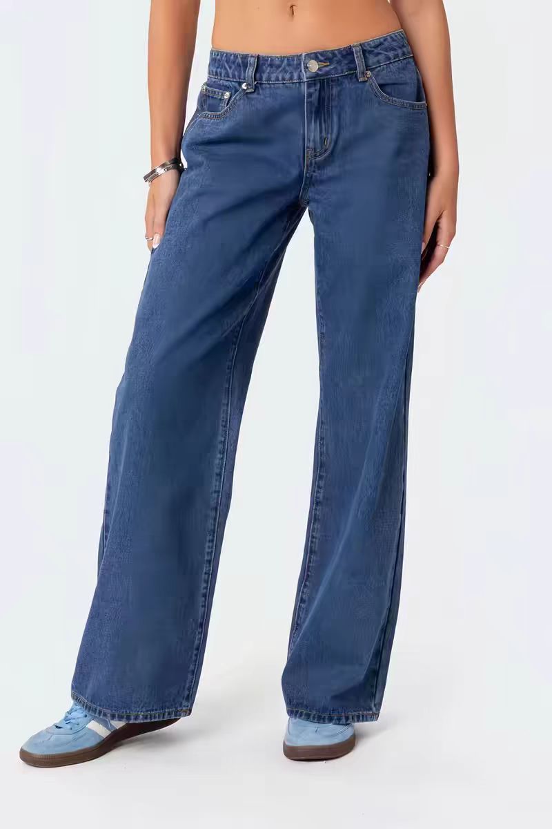 Lydia – Fashionable Low Waist Wide Leg Jeans
