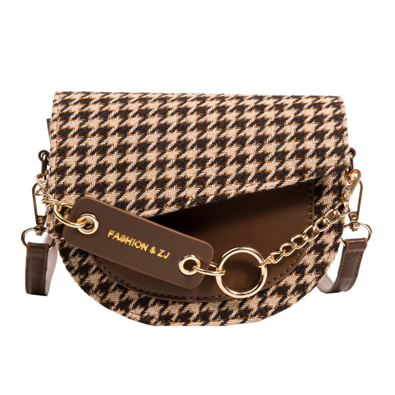 Rose – Daily Commuter Bag in Houndstooth