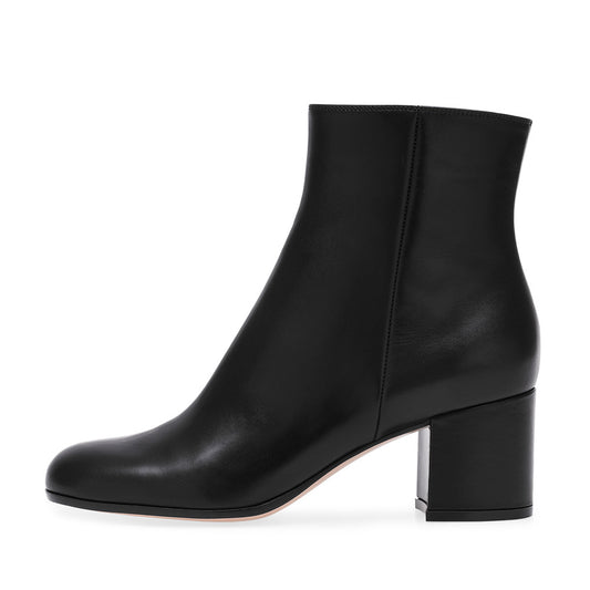 Melanie – Mid Heel Vegan Leather Boots