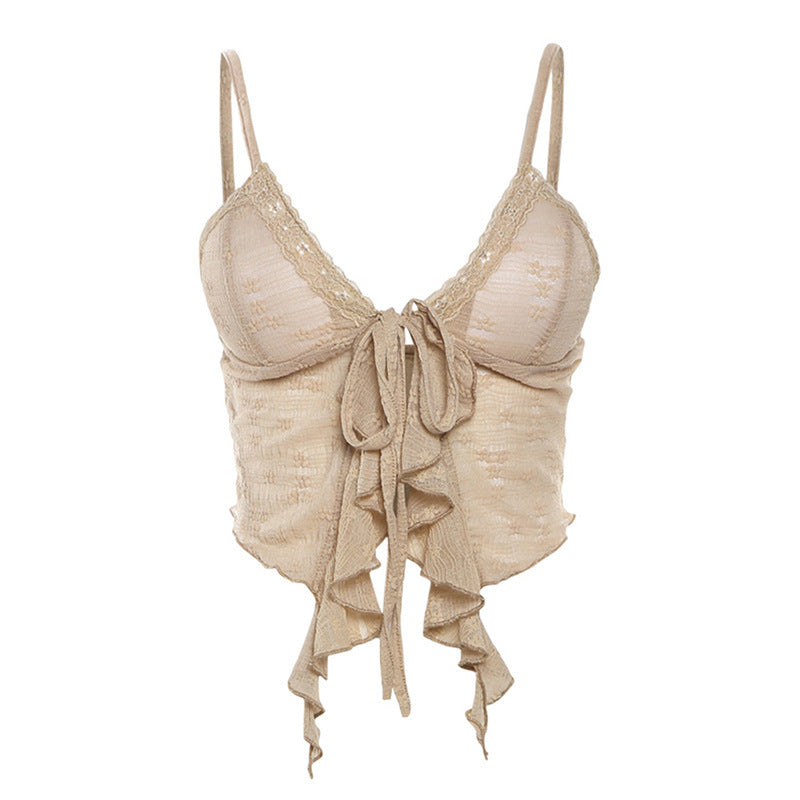 Katie – Elegant Flower Lace Suspender Top