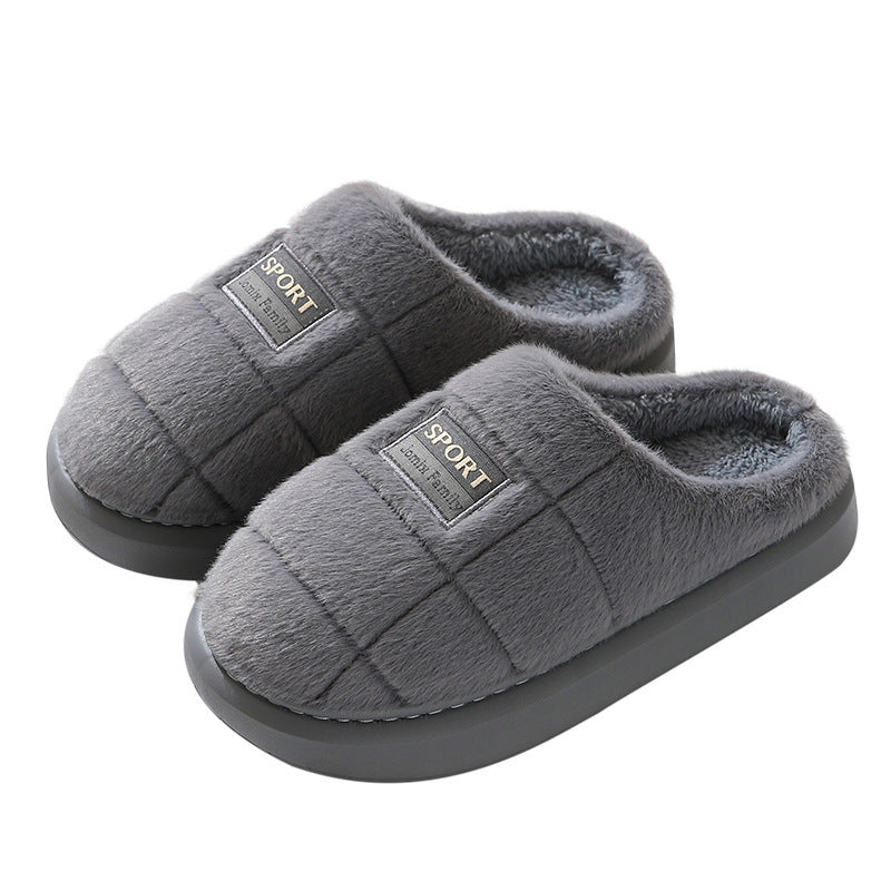 Aidan – Men's Warm Woolen Slippers with Thick Sole