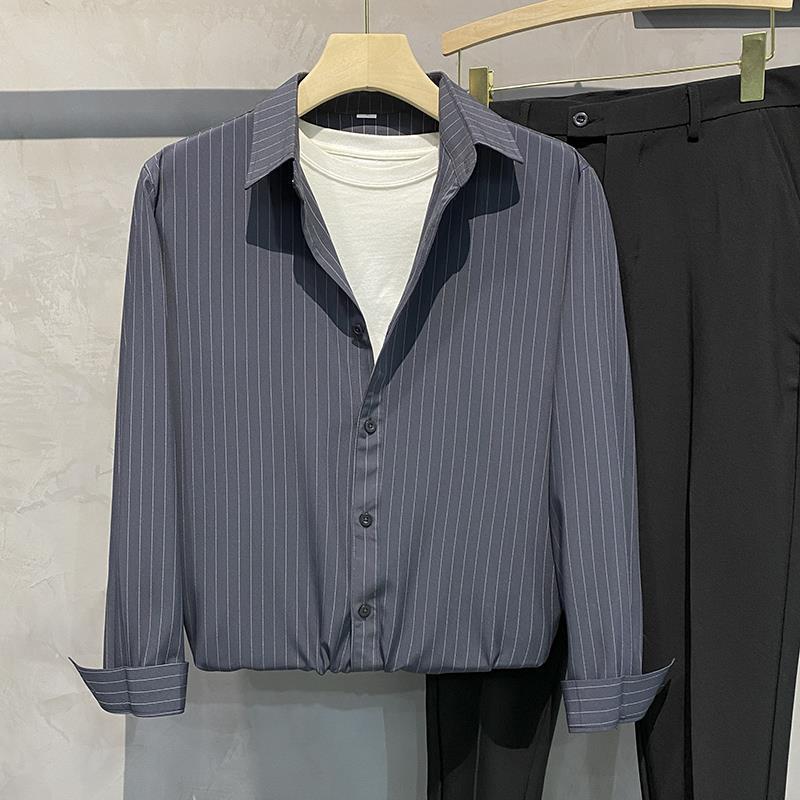 Perry – Silky Striped Casual Overshirt