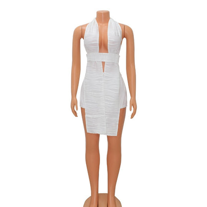 Judith – Women's Pleated Backless Tassel Set