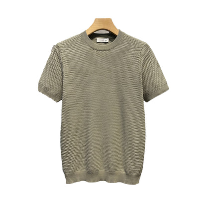 Dennis – Slim-fit Short-sleeved Shirt with Woven Texture