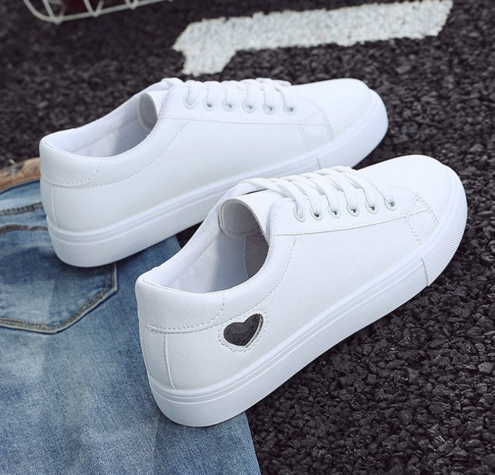 Ruth – Breathable Vegan Leather Heart Flats
