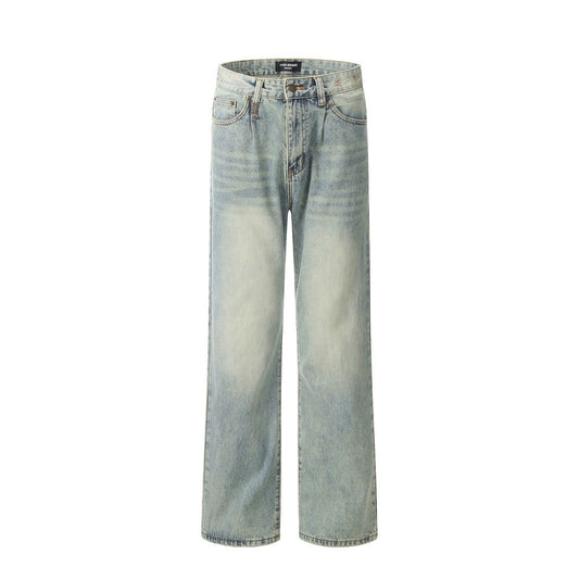 Micheal – Men's Retro Punk Distressed Straight Jeans