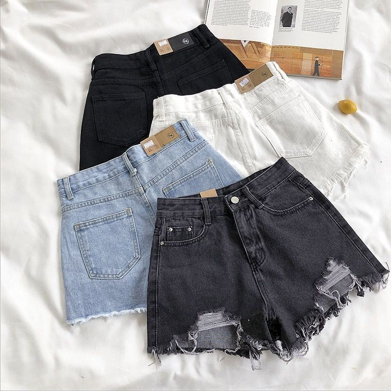 Lydia – Women's High Waist Loose Denim Shorts
