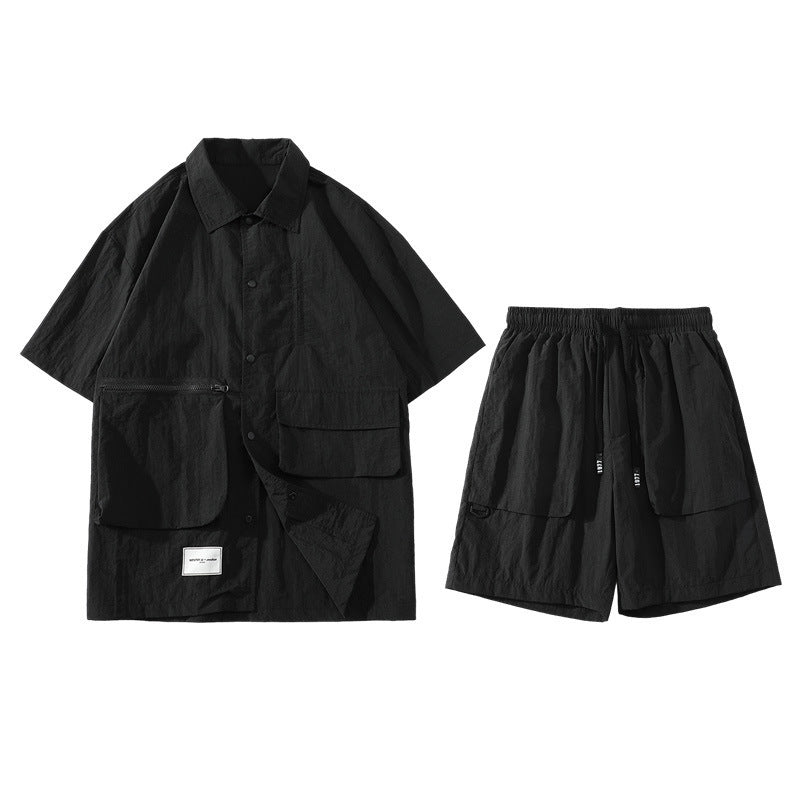 Shannon – Versatile Polo Collar Shirt and Shorts Set
