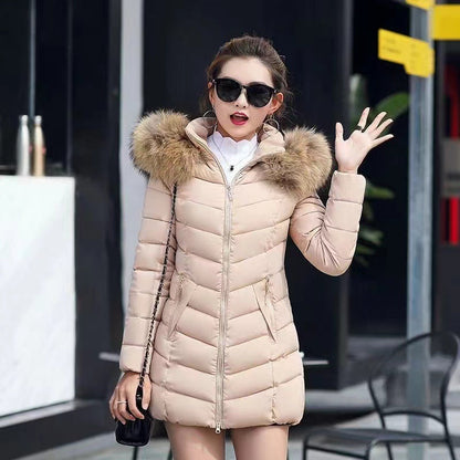 Andrea – Warm Winter Jacket with Faux Fur Hood for Women