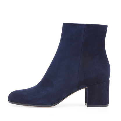 Melanie – Mid Heel Vegan Leather Boots