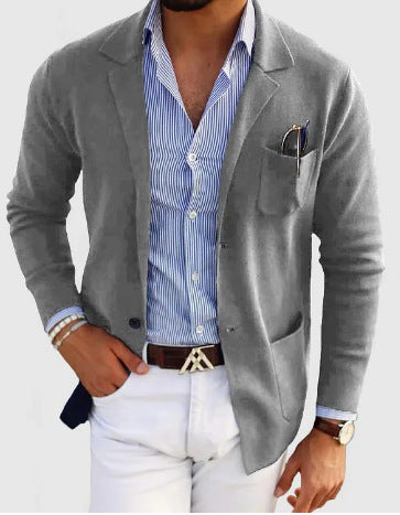 Edward – Men's Spring Printed Double Button Suit Jacket