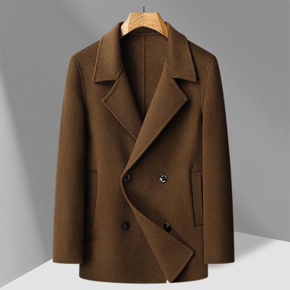 Jonathan – Short Double Breasted Wool Overcoat