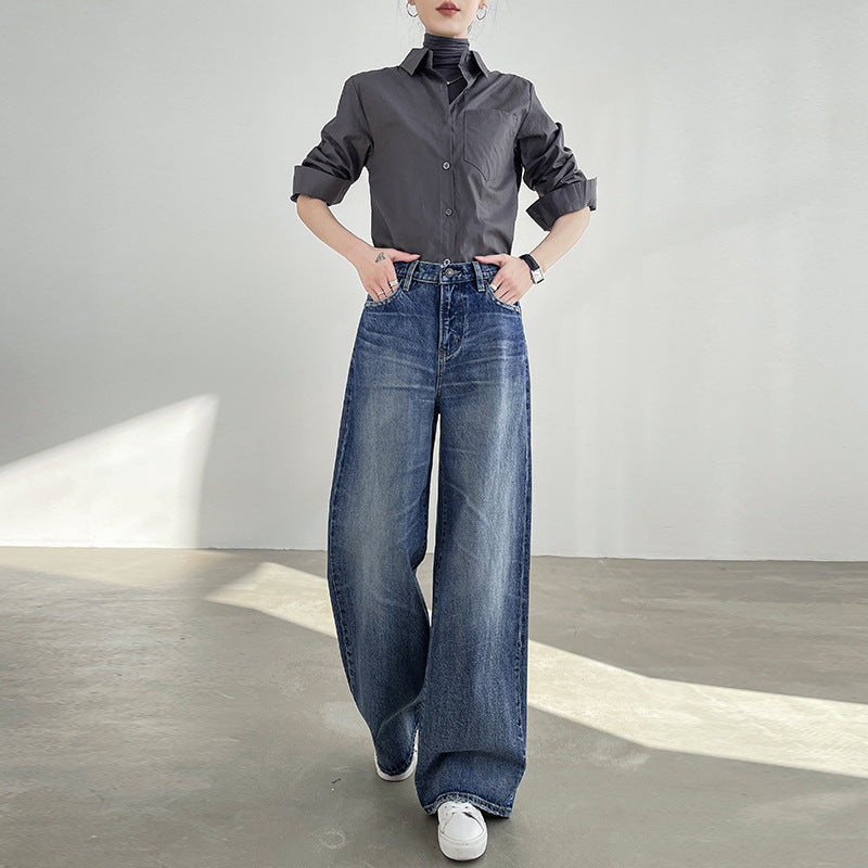 Clara – Women's High Waist Wide Leg Jeans