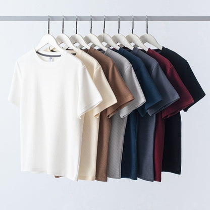 Benjamin – Men's Loose Solid Color Knitted T-shirt