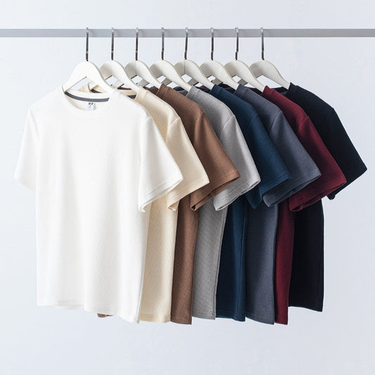 Benjamin – Men's Loose Solid Color Knitted T-shirt