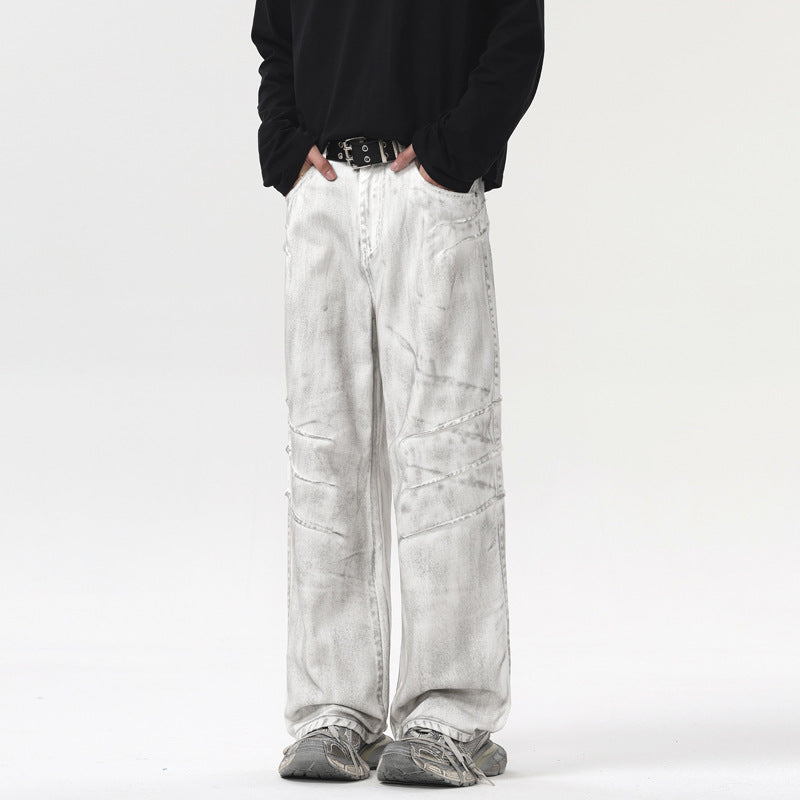Louis – Men's Retro White Jeans