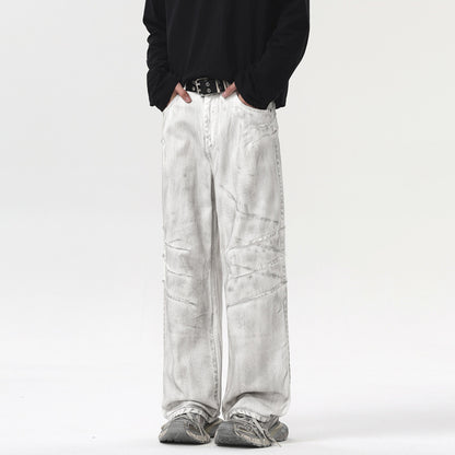 Louis – Men's Retro White Jeans