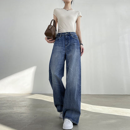 Clara – Women's High Waist Wide Leg Jeans