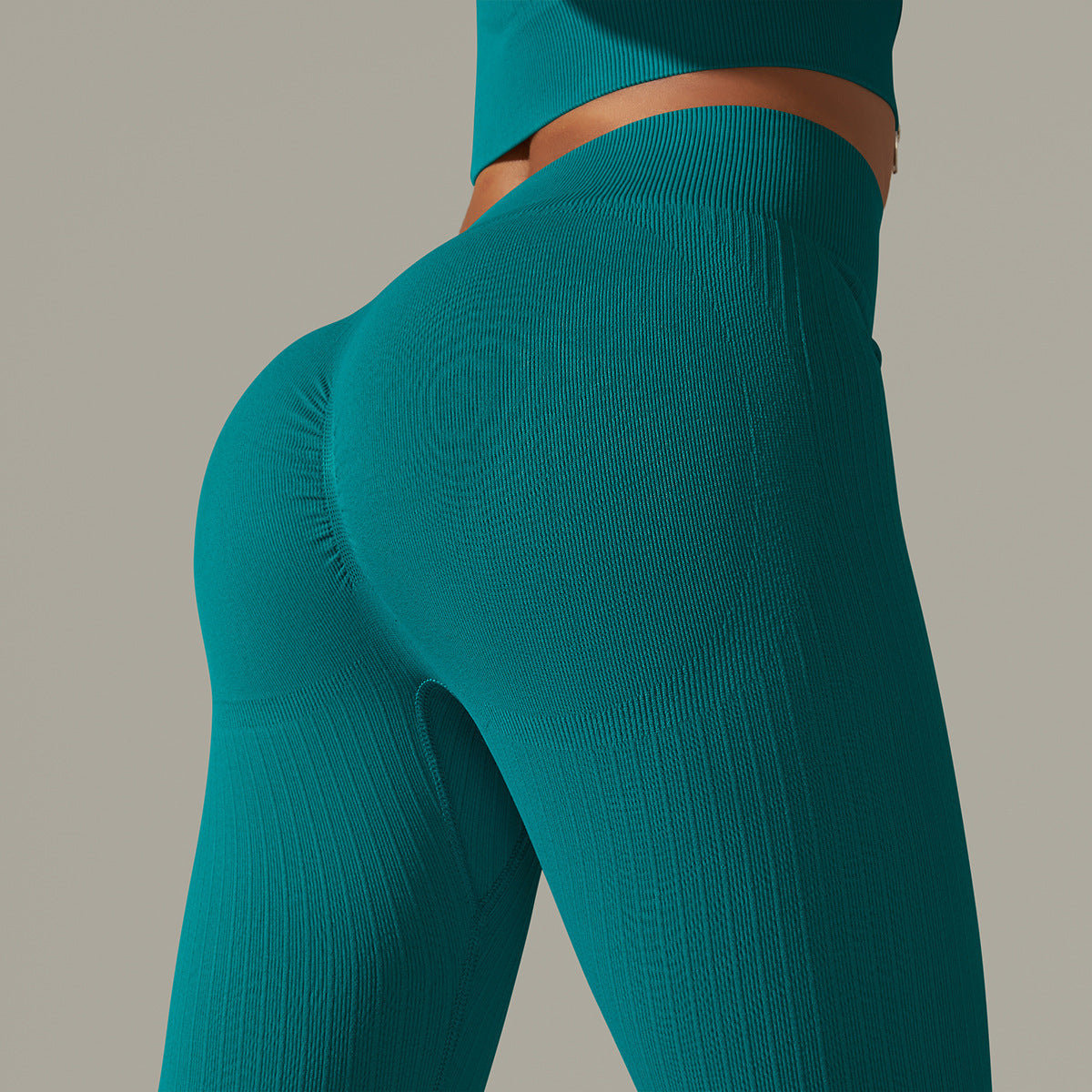 Anna – High Waist Fitness Pants with Stripes