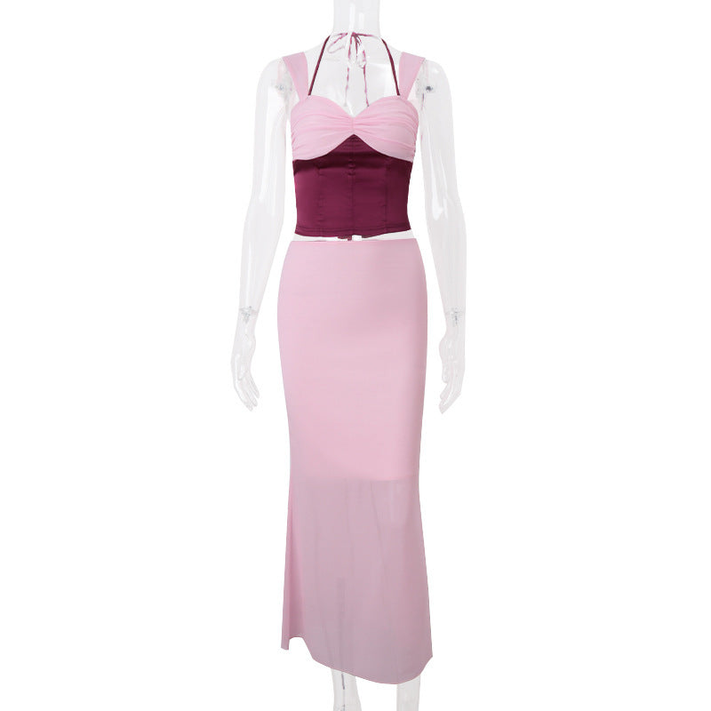 Jenny – Sexy Spaghetti-Strap Crop Top and Slim Skirt Set