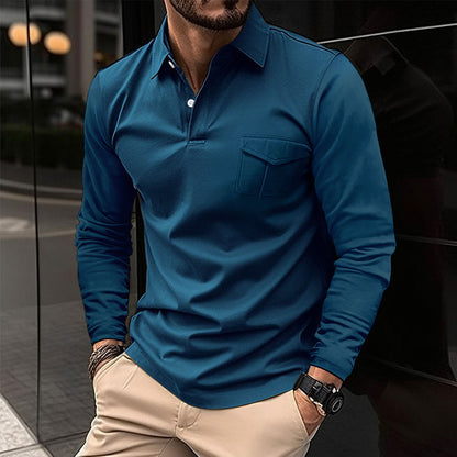 Hugh – Casual Polo with Asymmetric Style