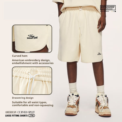 Kris – Embroidered Men's Curved Shorts