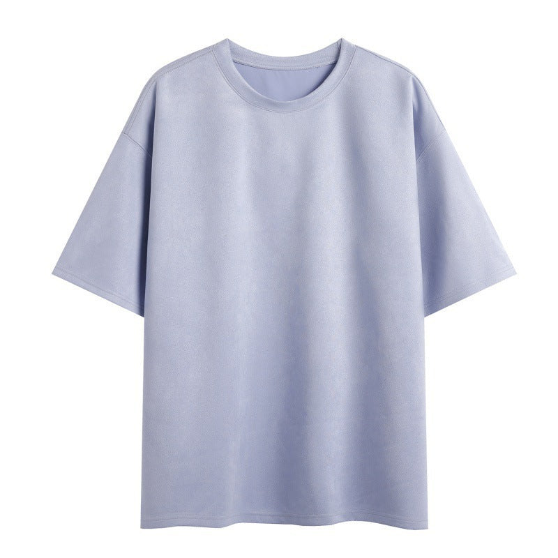Nigel – Men's Loose Vegan Suede Pullover T-Shirt