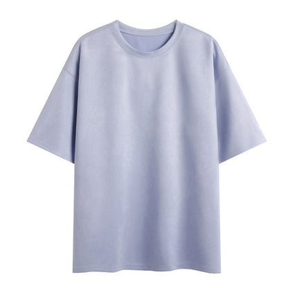 Nigel – Men's Loose Vegan Suede Pullover T-Shirt