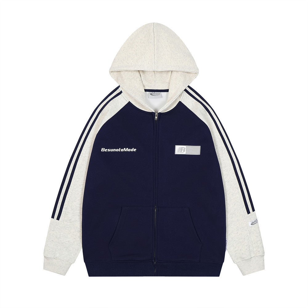 Alexander – Patchwork Raglan Hooded Sweater