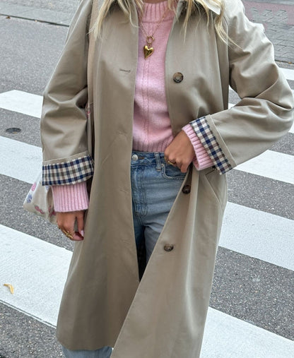 Betty – Khaki Single-Breasted Trench Coat