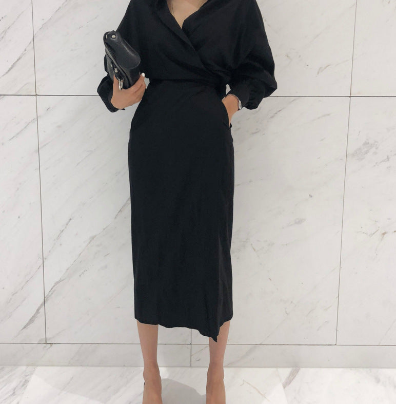 Ruby – Lace-Up V-Neck Tunic Dress
