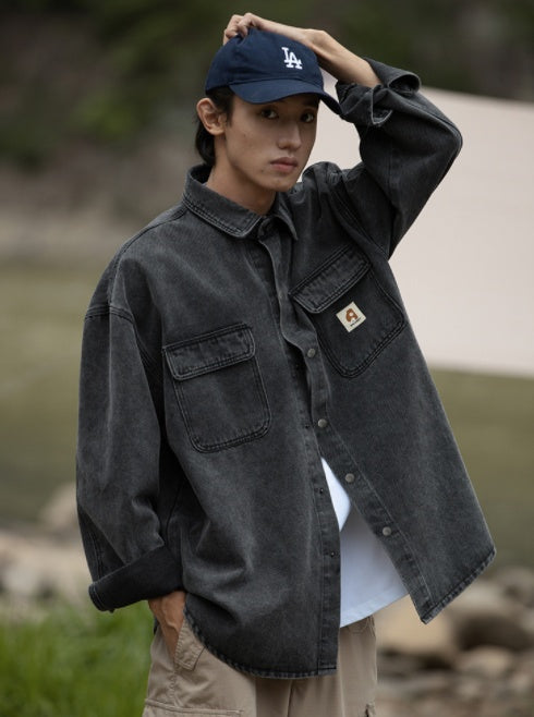 Norman – Washed Retro Long Sleeved Shirt