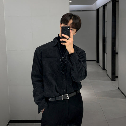Mark – Retro Corduroy Long-Sleeved Shirt