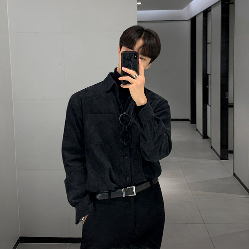 Mark – Retro Corduroy Long-Sleeved Shirt