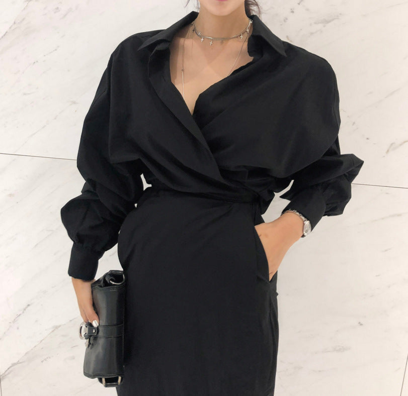 Ruby – Lace-Up V-Neck Tunic Dress
