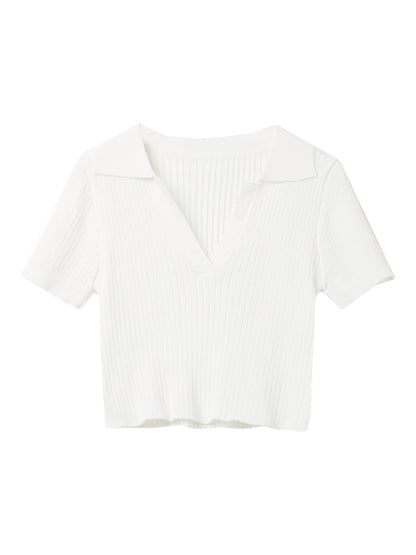 Shane – V-Neck Ice Silk Polo Sweater