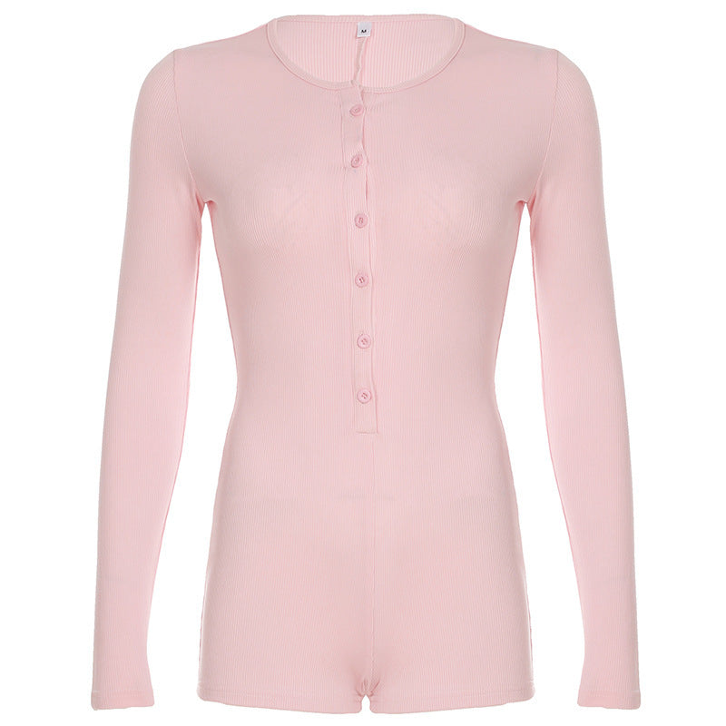 Mary – Long-Sleeved Knitted Top with Button Details