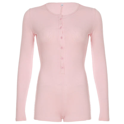 Mary – Long-Sleeved Knitted Top with Button Details