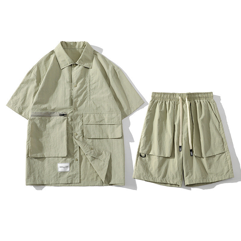 Shannon – Versatile Polo Collar Shirt and Shorts Set