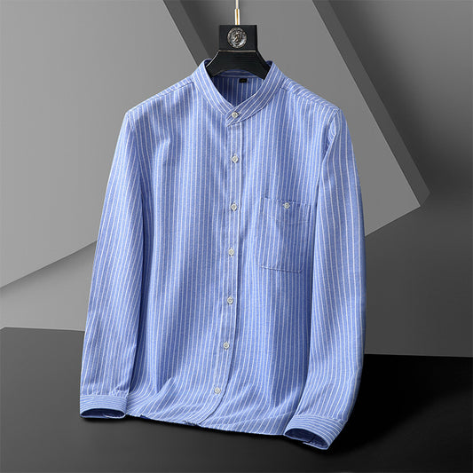 Francis – Casual Striped Stand Collar Shirt